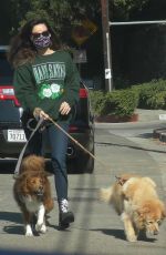 AUBREY PLAZA Out with Her Dogs in Los Angeles 11/21/2020