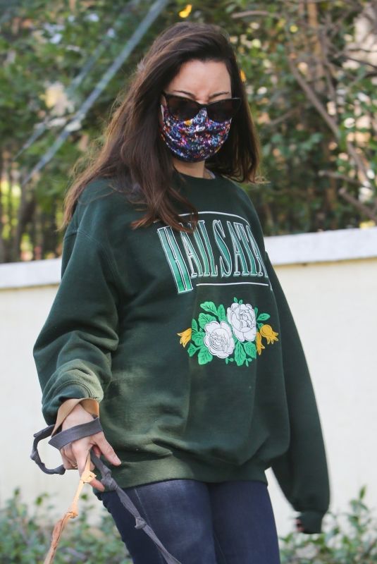 AUBREY PLAZA Out with Her Dogs in Los Angeles 11/21/2020