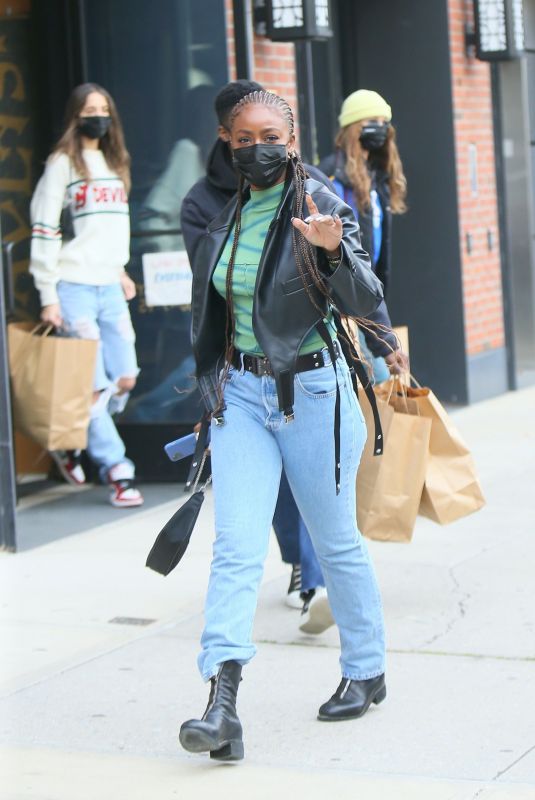 BELLA HADID and JUSTINE SKYE Out Shopping in New York 11/17/2020