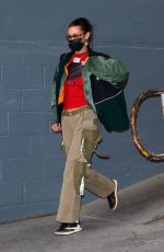 BELLA HADID Leaves Givenchy Campaign Shoot in New York 11/21/2020