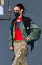 BELLA HADID Leaves Givenchy Campaign Shoot in New York 11/21/2020