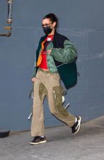 BELLA HADID Leaves Givenchy Campaign Shoot in New York 11/21/2020