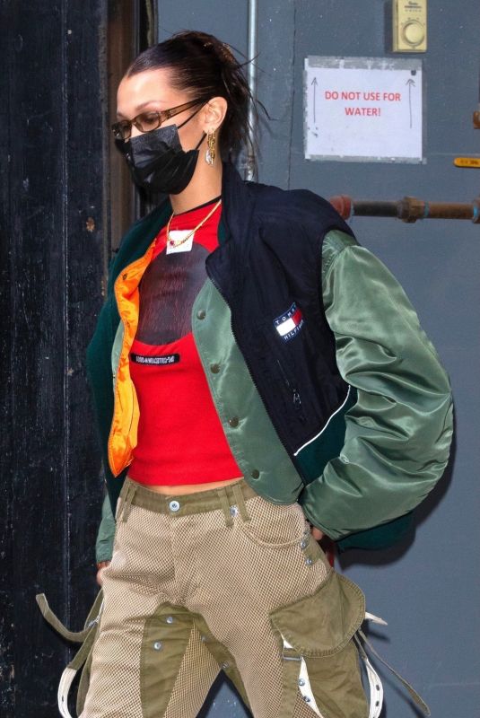 BELLA HADID Leaves Givenchy Campaign Shoot in New York 11/21/2020