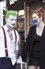 BELLA THORNE Shopping in a Make-up Studio in Rome 10/31/2020