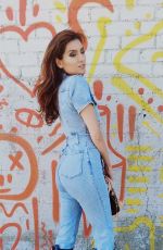 BLANCA BLANCO in a Denim Jumper Out in Los Angeles 11/09/2020