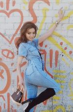 BLANCA BLANCO in a Denim Jumper Out in Los Angeles 11/09/2020