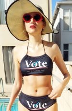BLANCA BLANCO in a Vote Bikini at a Beach in Los Angeles 11/03/2020