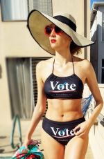 BLANCA BLANCO in a Vote Bikini at a Beach in Los Angeles 11/03/2020