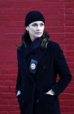BRIDGET MOYNAHAN on the Set of Blue Bloods in Brooklyn 11/04/2020