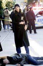 BRIDGET MOYNAHAN on the Set of Blue Bloods in Brooklyn 11/04/2020