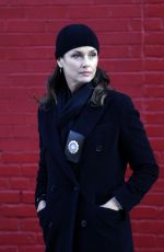 BRIDGET MOYNAHAN on the Set of Blue Bloods in New York 11/08/2020