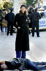 BRIDGET MOYNAHAN on the Set of Blue Bloods in New York 11/08/2020