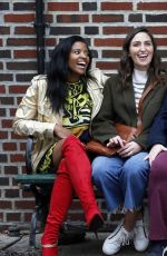 BUSY PHILIPPS, RENEE ELISE GOLSBERY, SARA BAREILLES and PAULA PELL on the Set of Girls5eva in New York 11/03/2020
