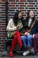 BUSY PHILIPPS, RENEE ELISE GOLSBERY, SARA BAREILLES and PAULA PELL on the Set of Girls5eva in New York 11/03/2020