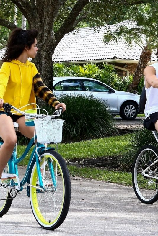 CAMILA CABELLO and Shawn Mendes Out Riding a Bikes in Miami 11/04/2020