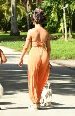 CAMILA CABELLO Out with Her Dogs in Miami 10/31/2020