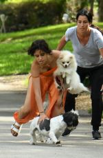 CAMILA CABELLO Out with Her Dogs in Miami 10/31/2020