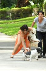 CAMILA CABELLO Out with Her Dogs in Miami 10/31/2020