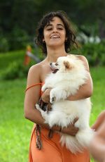 CAMILA CABELLO Out with Her Dogs in Miami 10/31/2020