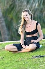CANDICE SWANEPOEL at a Park in Miami 11/01/2020