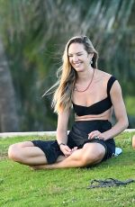 CANDICE SWANEPOEL at a Park in Miami 11/01/2020
