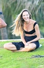 CANDICE SWANEPOEL at a Park in Miami 11/01/2020