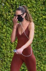 CANDICE SWANEPOEL in a Bodysuit Out Jogging in Miami 11/10/2020