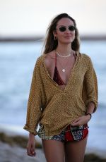 CANDICE SWANEPOEL Out on the Beach in Miami 11/15/2020