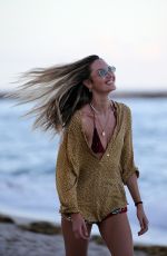 CANDICE SWANEPOEL Out on the Beach in Miami 11/15/2020