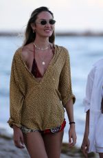 CANDICE SWANEPOEL Out on the Beach in Miami 11/15/2020