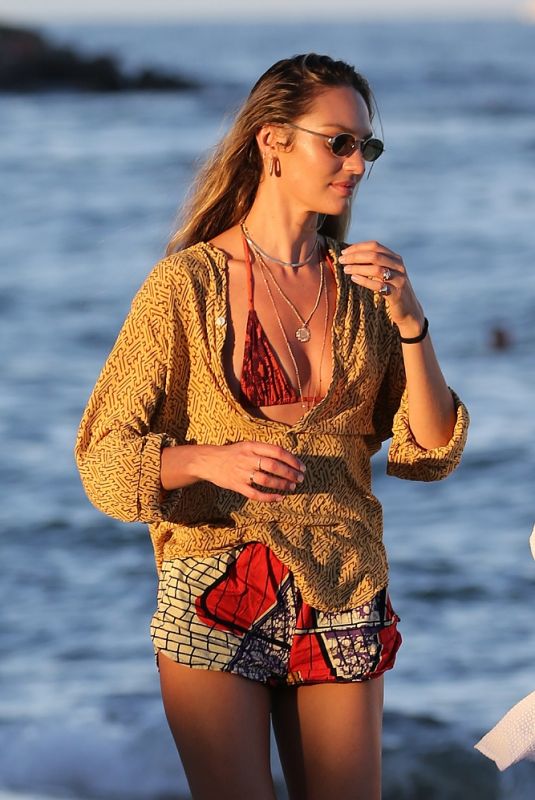 CANDICE SWANEPOEL Out on the Beach in Miami 11/15/2020