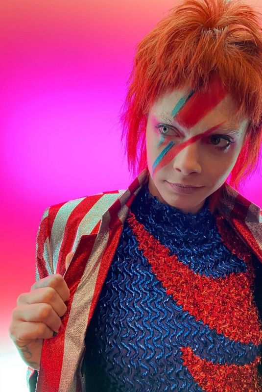 CARA DELEVINGNE as David Bowie for Halloween - Instagram Photos 11/12/2020