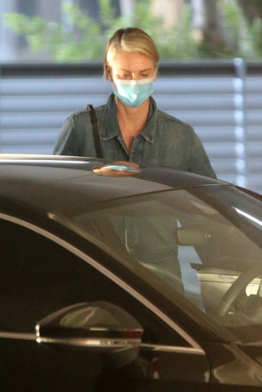 CHARLIZE THERON Leaves a Hospital in Los Angeles 11/04/2020