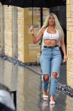 CHLOE FERRY in Ripped Denim Out in Newcastle 10/27/202