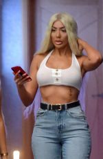 CHLOE FERRY in Ripped Denim Out in Newcastle 10/27/202