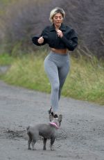 CHLOE FERRY Out Hiking with Her Dog in Newcastle 11/12/2020