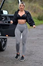CHLOE FERRY Out Hiking with Her Dog in Newcastle 11/12/2020