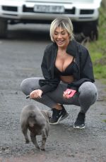 CHLOE FERRY Out Hiking with Her Dog in Newcastle 11/12/2020