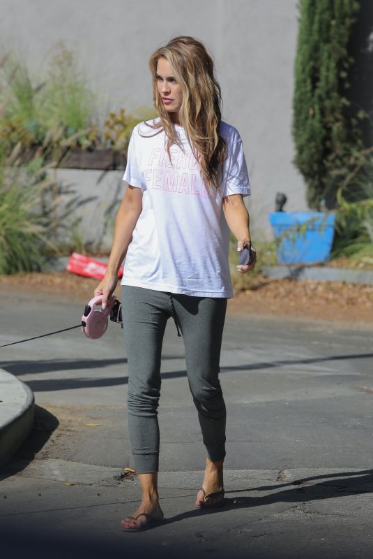 CHRISHELL STAUSE Out with Her Dog in Los Angeles 11/08/2020