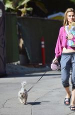 CHRISHELL STUASE Out with Her Dog in Los Angeles 11/13/2020