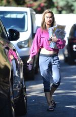 CHRISHELL STUASE Out with Her Dog in Los Angeles 11/13/2020