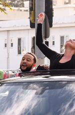 CHRISSY TEIGEN and John Legend Drives on Biden