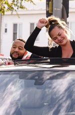 CHRISSY TEIGEN and John Legend Drives on Biden
