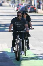 CHRISTINA, Patrick and Arnold SCHWARZENEGGER Out Riding Bikes in Santa Monica 11/28/2020