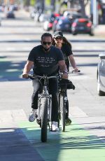CHRISTINA, Patrick and Arnold SCHWARZENEGGER Out Riding Bikes in Santa Monica 11/28/2020