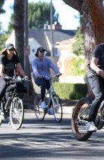 CHRISTINA, Patrick and Arnold SCHWARZENEGGER Out Riding Bikes in Santa Monica 11/28/2020