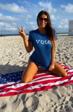 CLAUDIA ROMANI at a Beach in Miami 11/01/2020