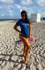 CLAUDIA ROMANI at a Beach in Miami 11/01/2020