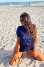 CLAUDIA ROMANI at a Beach in Miami 11/01/2020