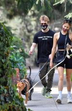 CLAUDIA SULEWSKI Out with Her Dog in Los Angeles 1107/2020